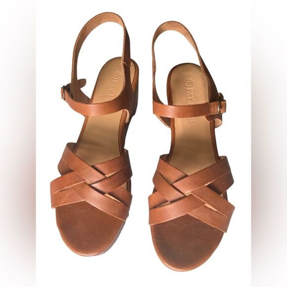 Fat Face Clogs Size 9 Wood Summer Festival Sandal Heels - Picture 2 of 8